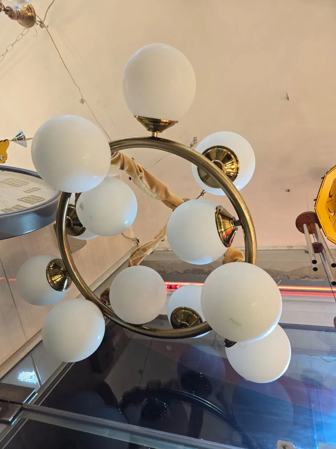 لوستر  مولکولی سرپیچ بزرگ با نوردهی عالی|لوستر و چراغ آویز|خوی, |دیوار