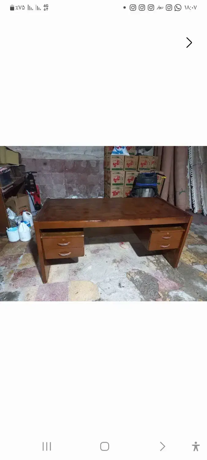 فروش دوعدد میز اداری ویک عدد صندلی چرخشی|دفتر کار|خلخال, |دیوار