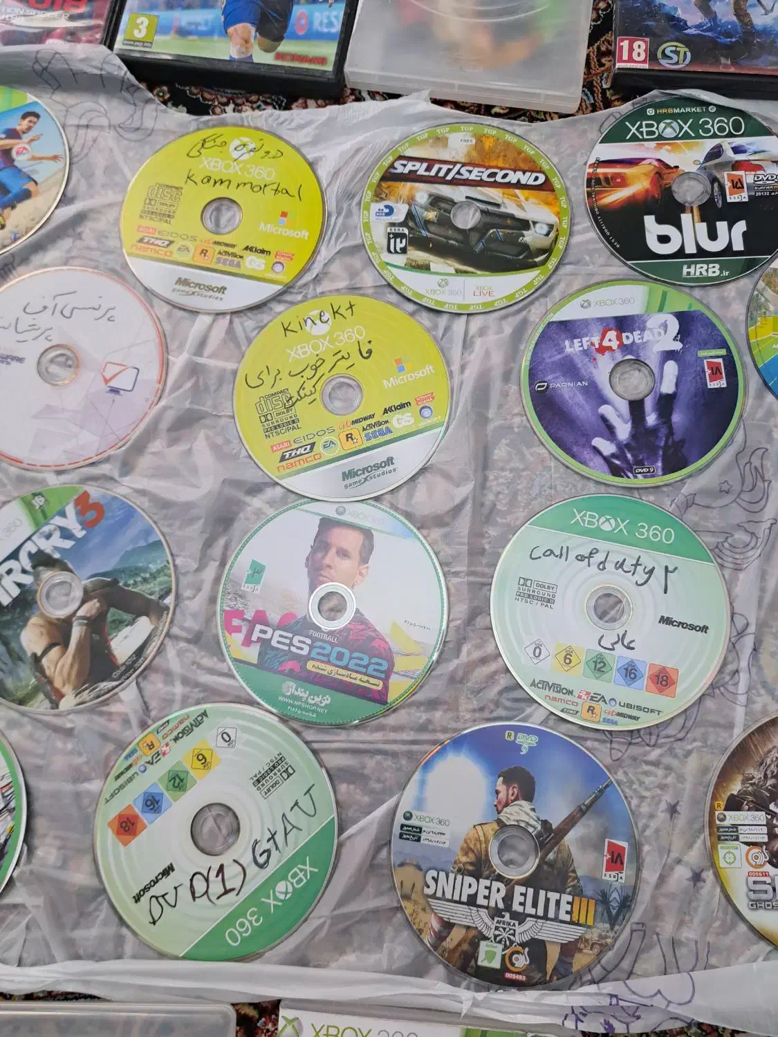 فروش کلی  ۳۵ عدد dvd بازی xbox 360|کنسول، بازی ویدئویی و آنلاین|شیراز, معالی‌آباد|دیوار