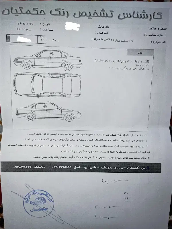206تیپ5موتورتیوفایو94بدون رنگ شاسی پلمپ معاوضه|خودرو سواری و وانت|دوگنبدان, |دیوار