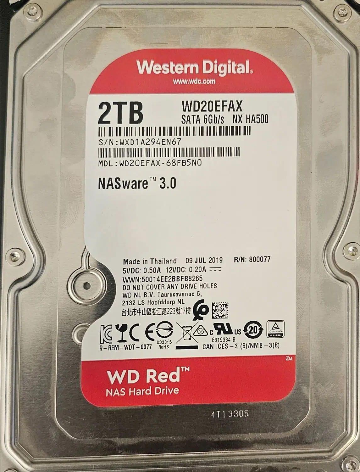 wd red هارد دو ترا وسترن قرمز کارکرد ۹ روز|قطعات و لوازم جانبی رایانه|تهران, امانیه|دیوار