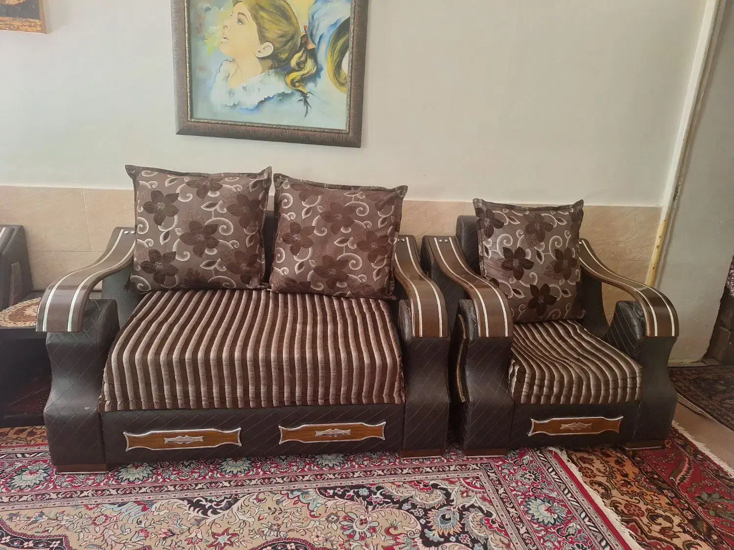 مبل ۷نفره درجه یک کلاسیک|مبلمان خانگی و میز عسلی|شیراز, زند|دیوار