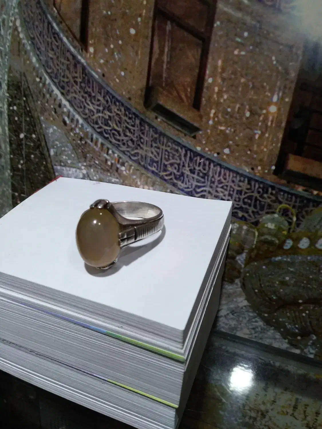 انگشتر عقیق یمن نباتی قدیمی|جواهرات|اصفهان, سنبلستان|دیوار