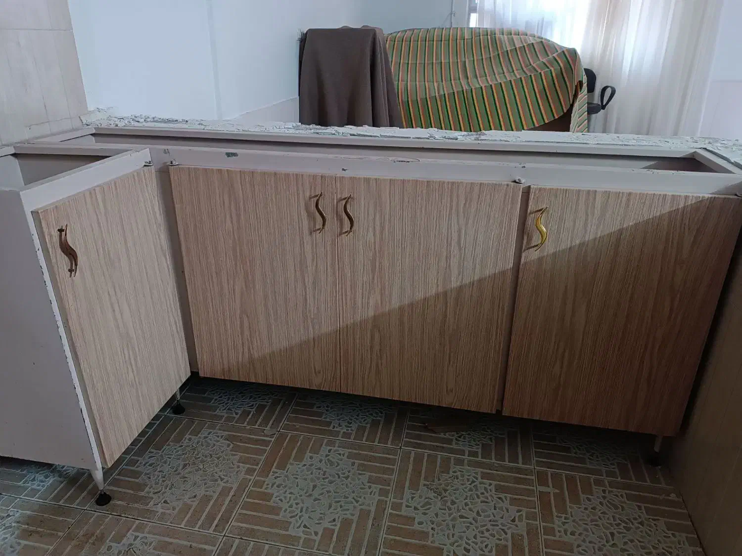 کابینت فلزی اشپزخانه سه متر بالا پایین ۳متر و ۹۰|مصالح و تجهیزات ساختمان|سبزوار, گلشن|دیوار