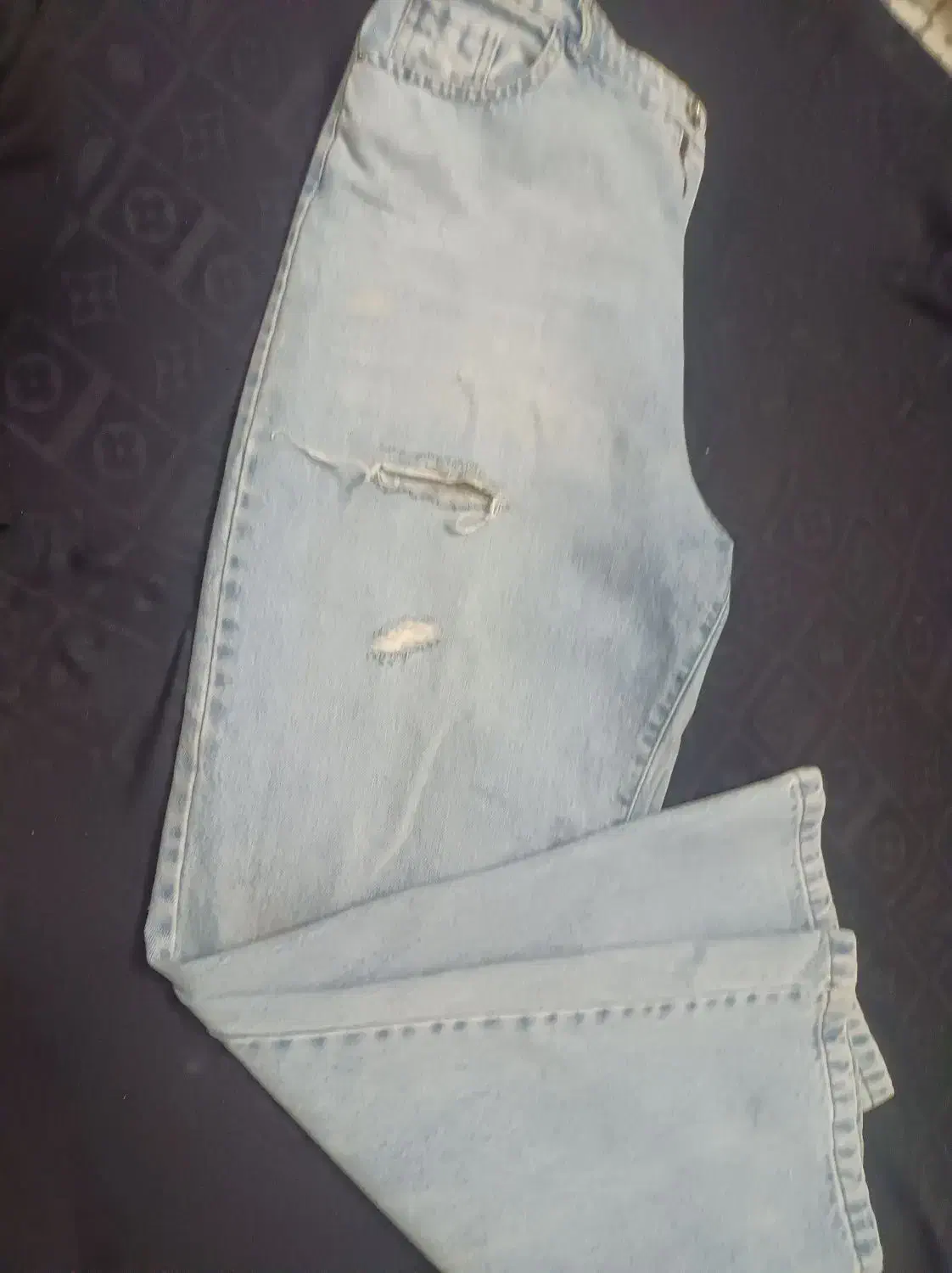 شلوار جین آبی روشن زنانه مدل زاپ‌دار اسپرت|لباس|قوچان, |دیوار