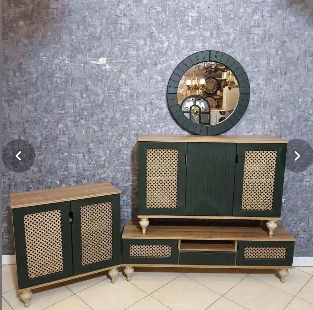 ست آینه کنسول جا کفشی میز تلویزیون|بوفه، ویترین، کنسول|دورود, |دیوار