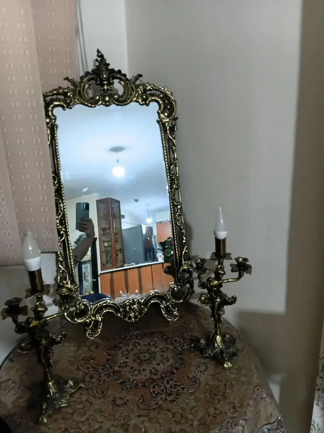 اینه شمدان قدیمی به قیمت مناسب|آینه|سهند, |دیوار