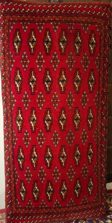 پشتی فرشی،ترکمن|پشتی|قزوین, |دیوار