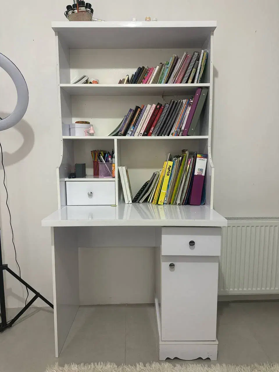 کتابخانه و میز آرایش|کتابخانه، شلف، قفسه‌های دیواری|تنکابن, |دیوار