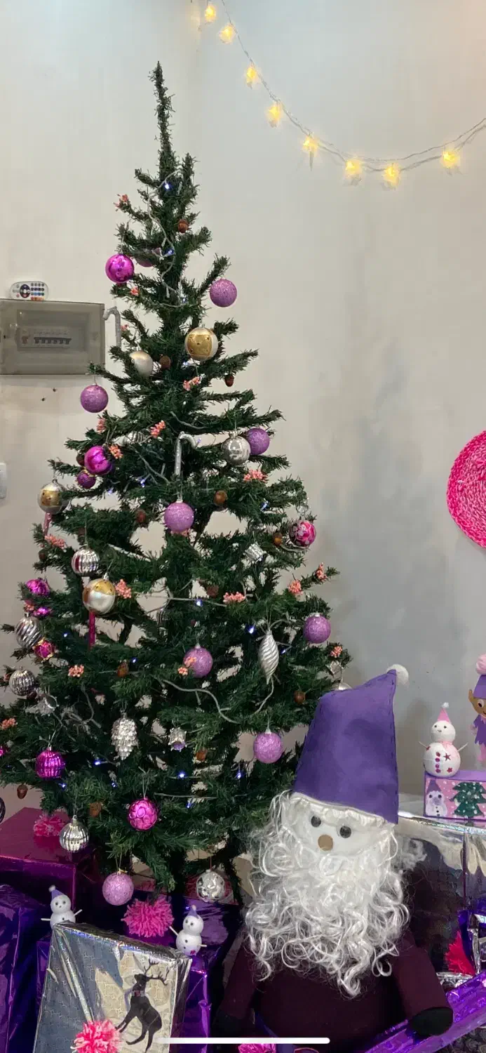 درخت کاج کریسمس ۱۸۰ سانت جنس کاغذی|گل مصنوعی|ارومیه, |دیوار