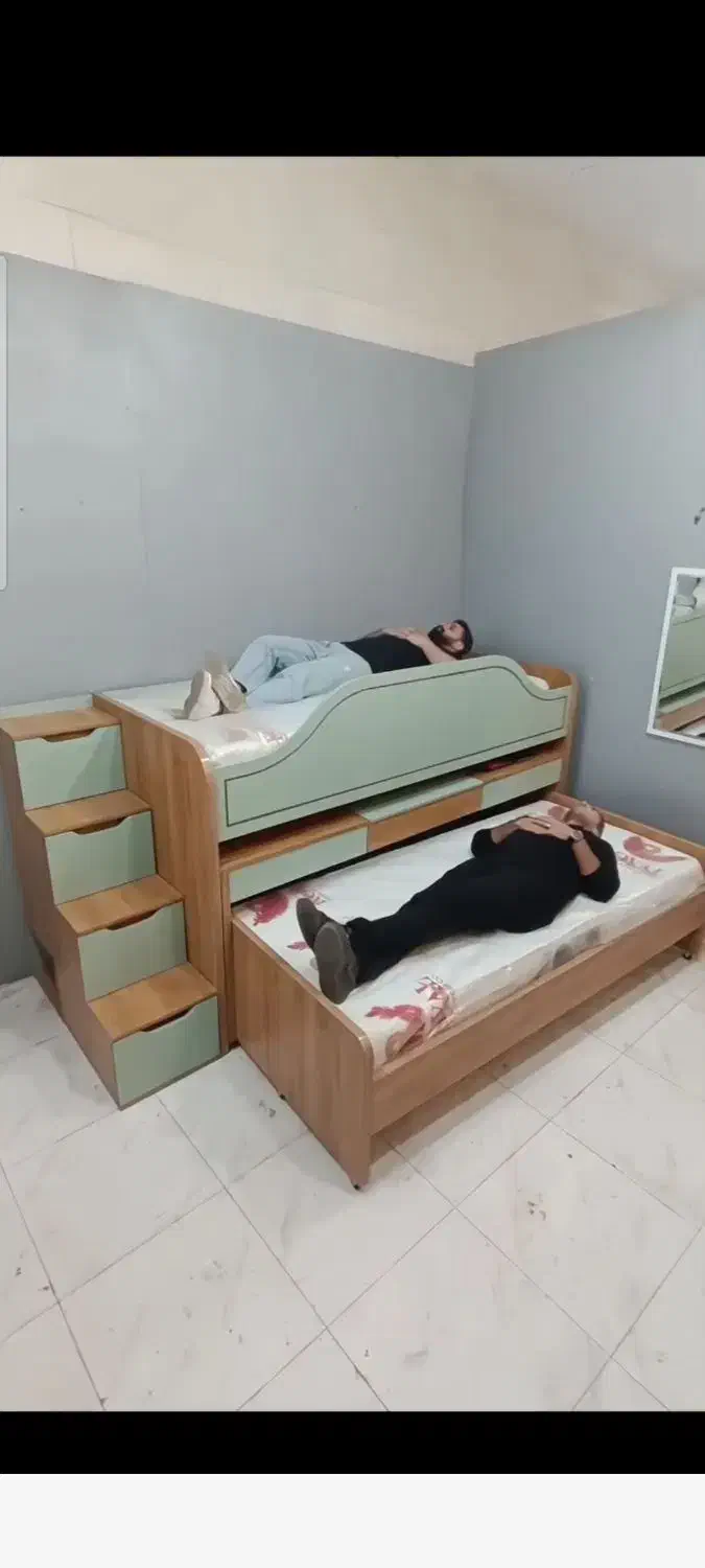 تخت دو طبقه تخت خواب سرویس خواب تخت مهمان|تخت و سرویس خواب|سنندج, |دیوار