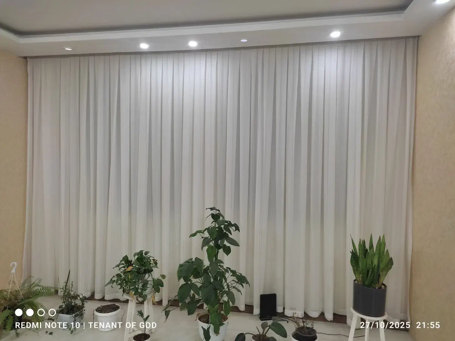 پرده حریر ساده و پشت پنجره ای|پرده، رانر، رومیزی|مشهد, ایثارگران|دیوار