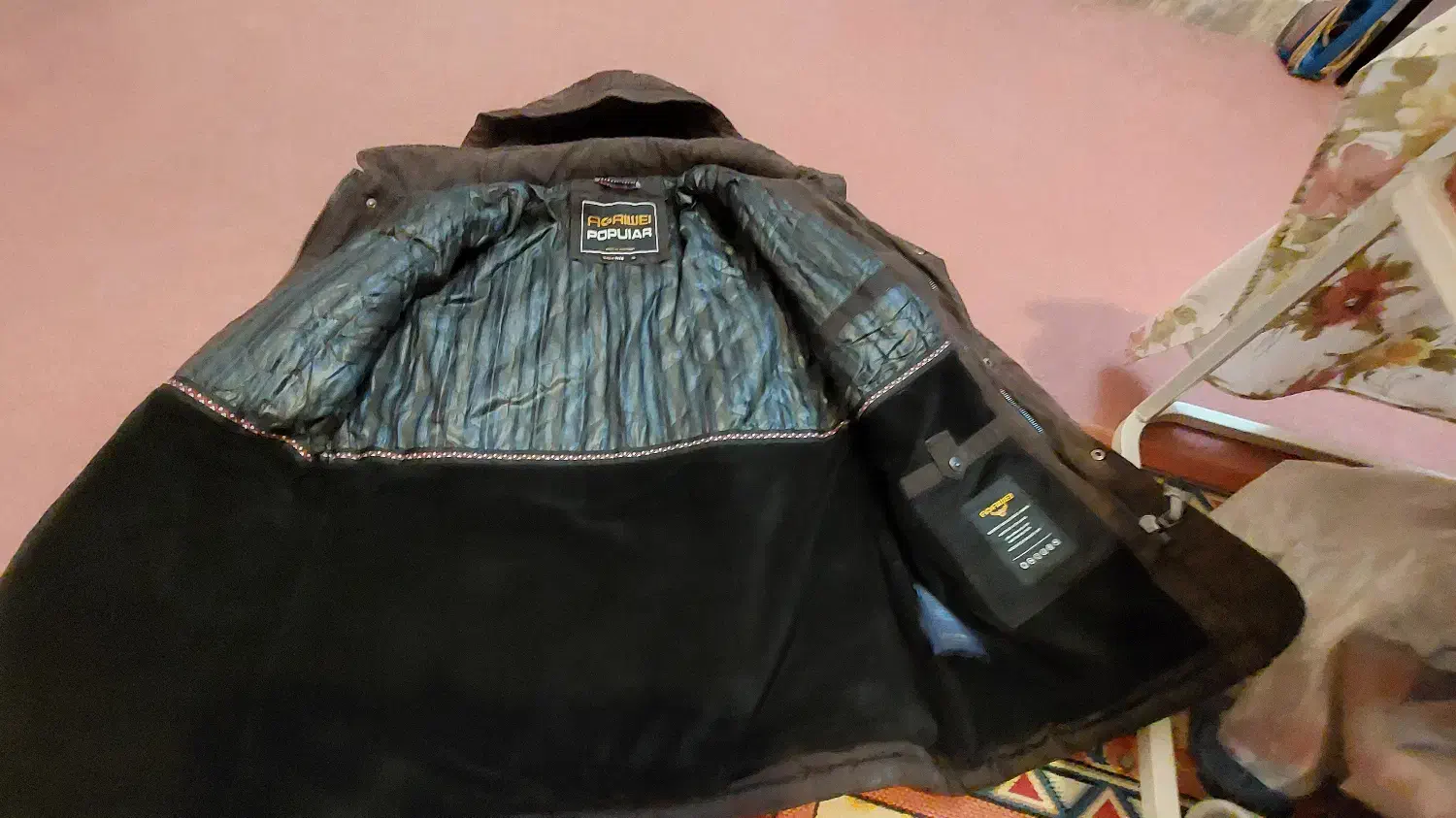 کاپشن زمستانی قهوه ای سوخته مدل ARIWEI|لباس|ساری, |دیوار