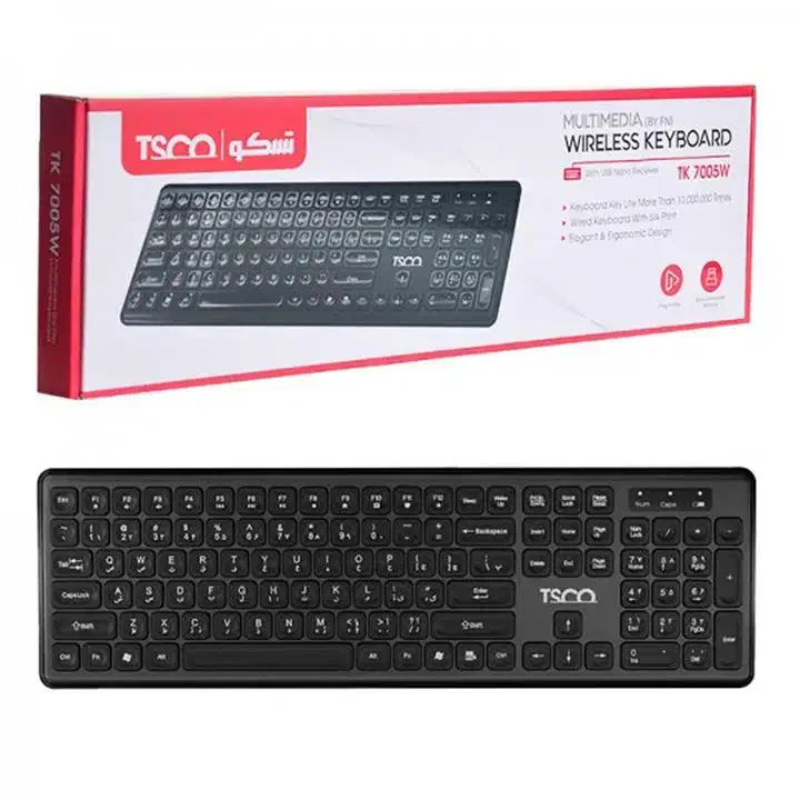 کیبورد بیسیم تسکو tk 7005w(باز نشده)|قطعات و لوازم جانبی رایانه|اصفهان, ملک‌شهر|دیوار