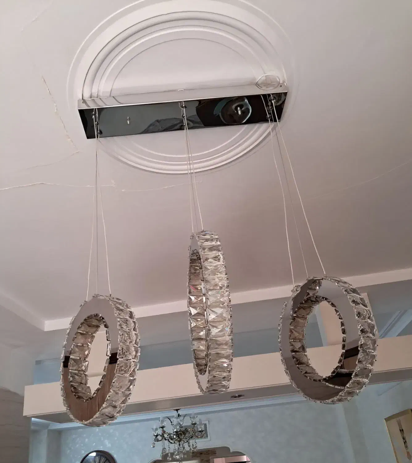 لوستر کریستال نونو مناسب جهیزیه|لوستر و چراغ آویز|اسلامشهر, شهرک قائمیه|دیوار