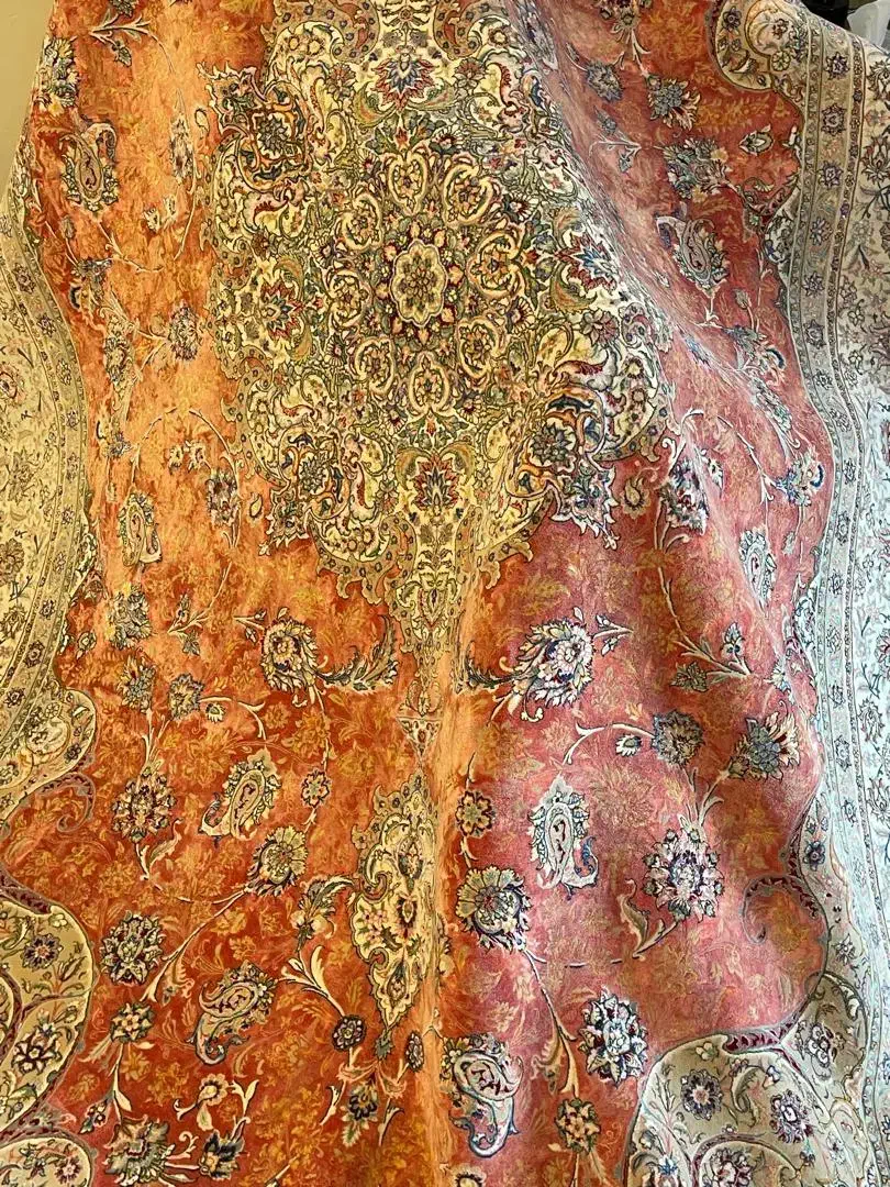 فرش جفت شش متری ابریشم ماشینی مسی|فرش|تهران, مدائن|دیوار