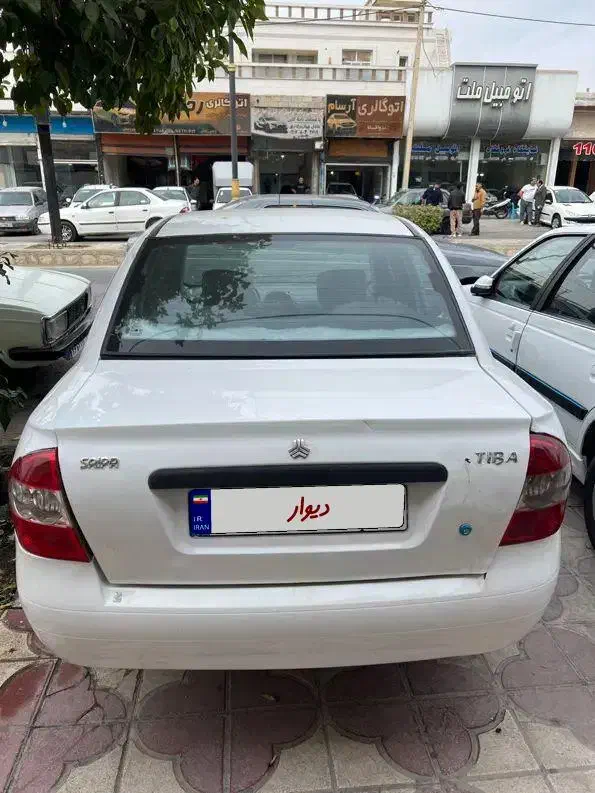 تیبا صندوقدار ۹۶ سفید|خودرو سواری و وانت|کازرون, |دیوار