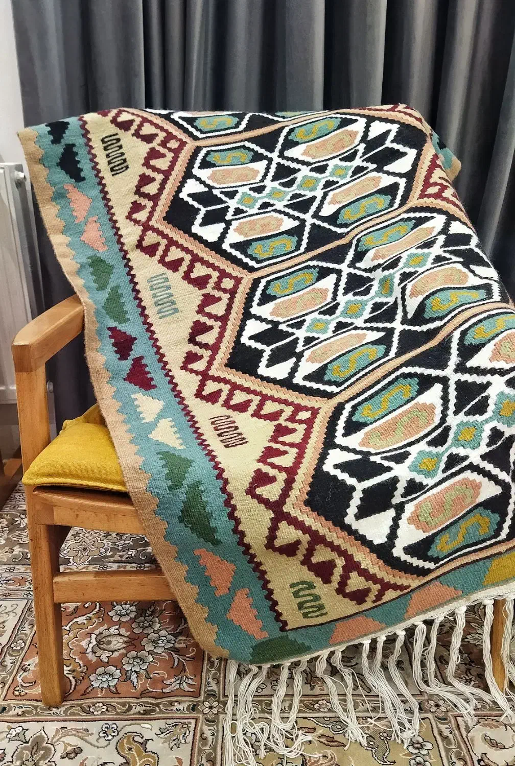 گلیم سنتی نو|گلیم، جاجیم، گبه|مشهد, الهیه|دیوار