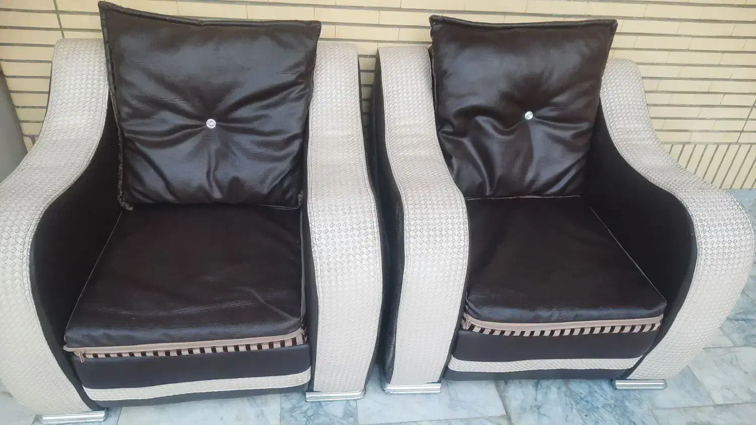 مبل چرمی ۷نفره|مبلمان خانگی و میز عسلی|خمینیشهر, |دیوار