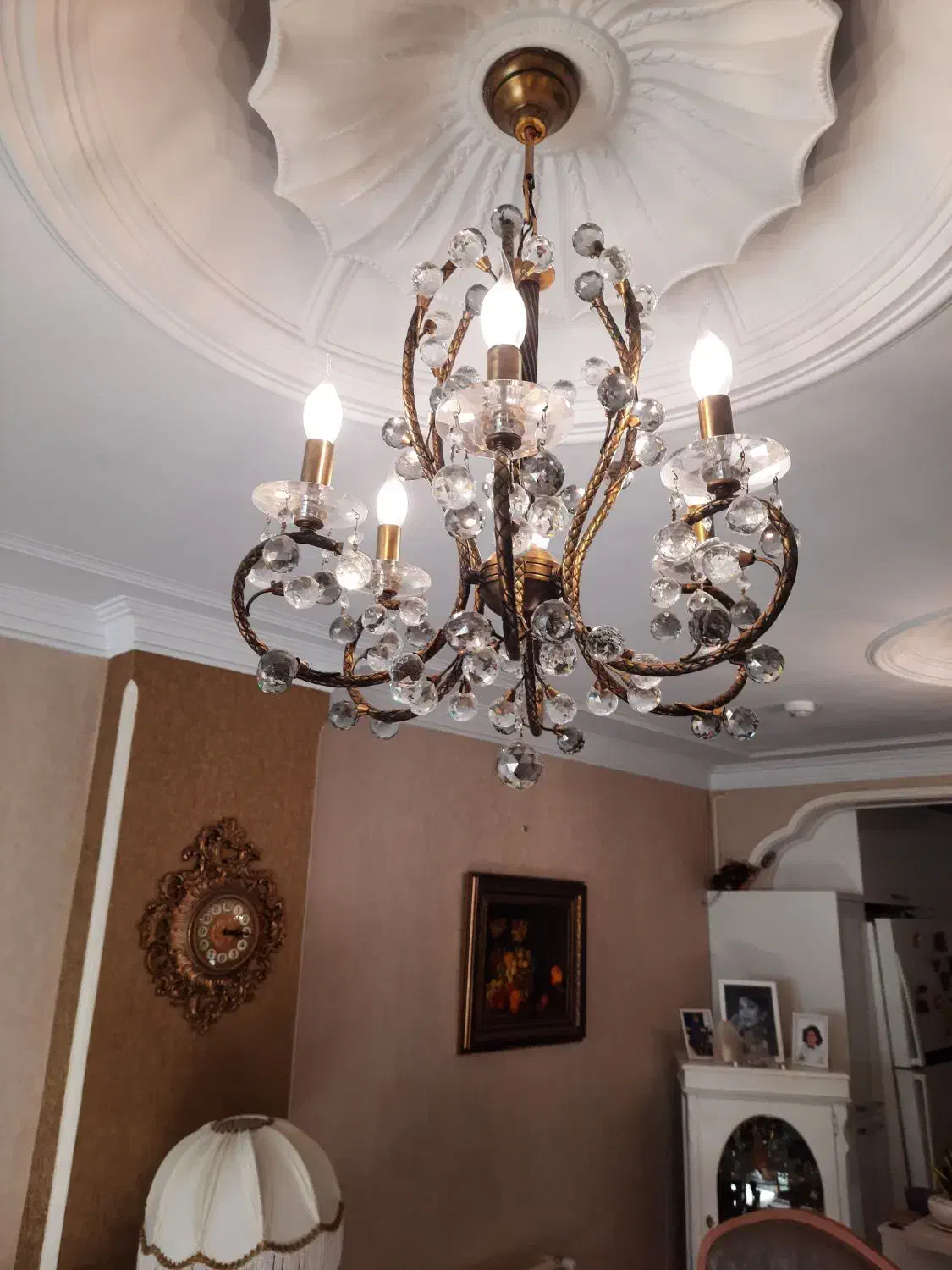 دو عدد لوستر کریستال|لوستر و چراغ آویز|تهران, استخر|دیوار