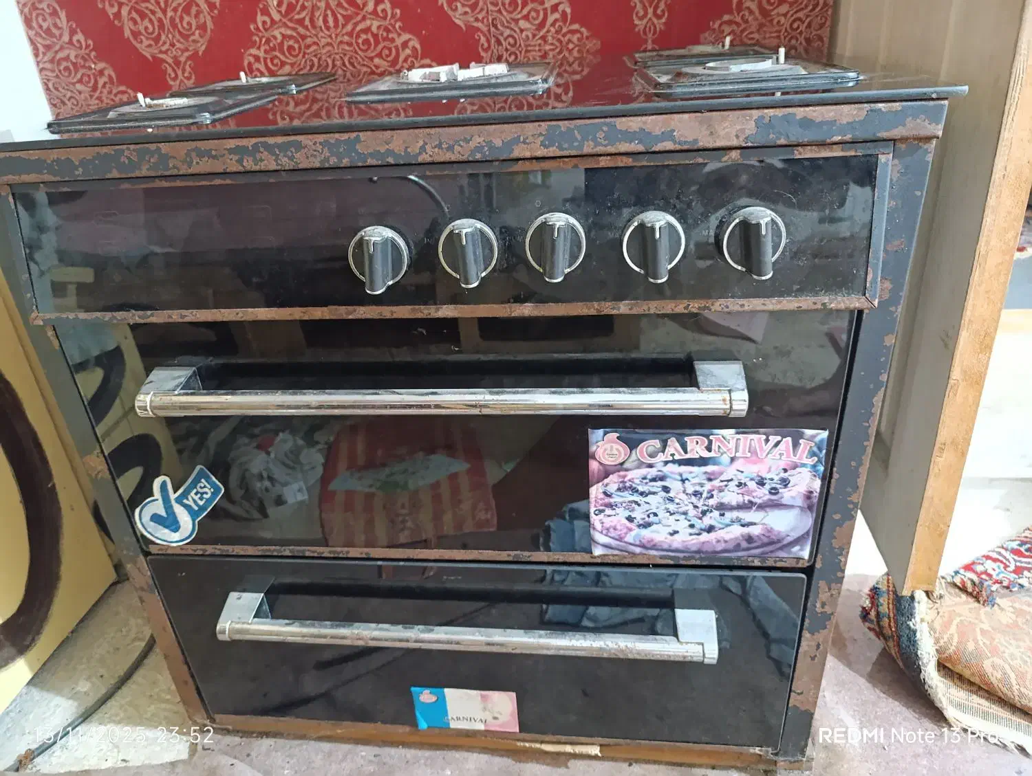 گاز طرح فر ( پنج شعله)|اجاق گاز و لوازم برقی پخت‌وپز|گنبد کاووس, |دیوار