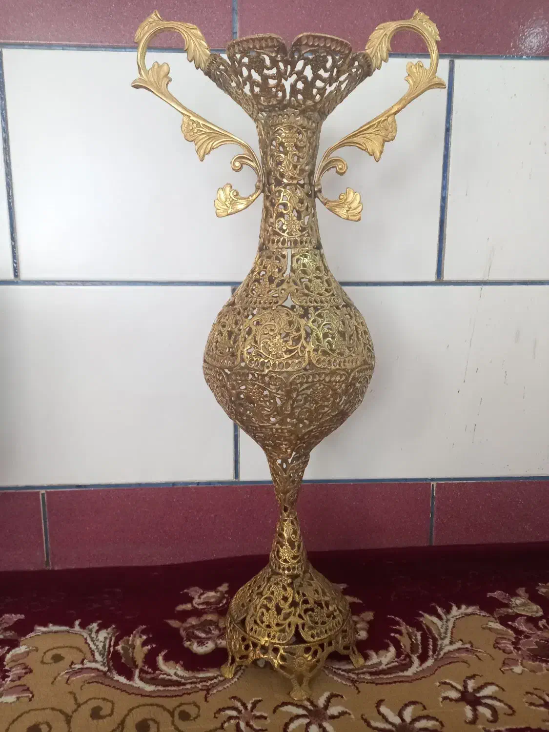 گلدان برنج|صنایع دستی و سایر لوازم تزئینی|بروجرد, |دیوار