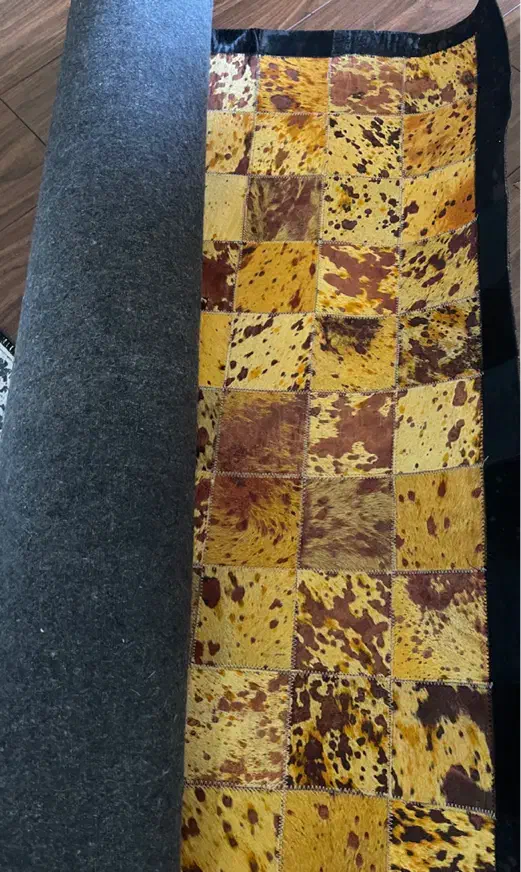 فرش چرم طبیعی تیکه دوزی ، چرم طبیعی|فرش|تهران, سعادتآباد|دیوار