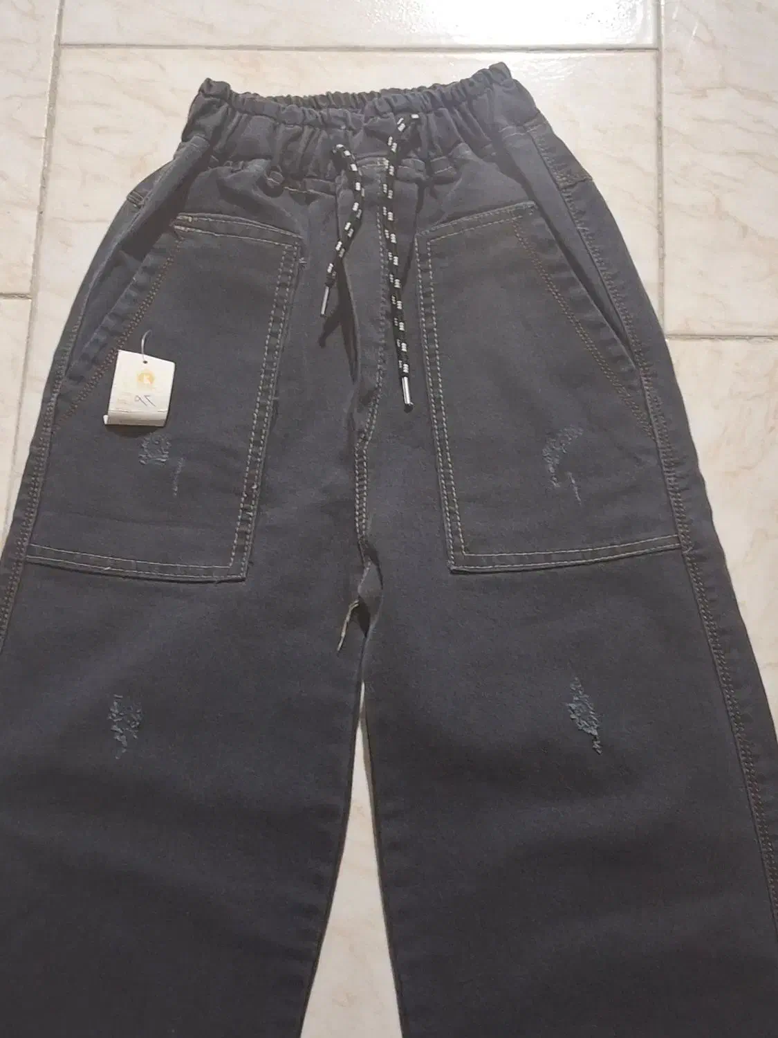 شلوار جین نیم بگ دخترانه نو|لباس|اراک, |دیوار