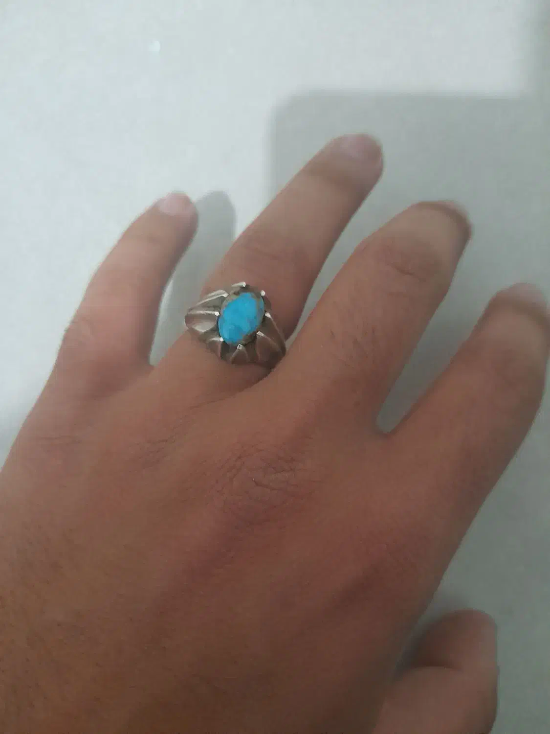 انگشتر فیروزه نیشابور ساخت دست استاد پدرام .|جواهرات|قیدار, |دیوار