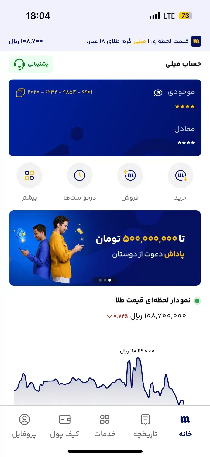 در میلی رایگان ثبت نام کن و ۵ میل طلا هدیه بگیر|کارت هدیه و تخفیف|بوشهر, |دیوار