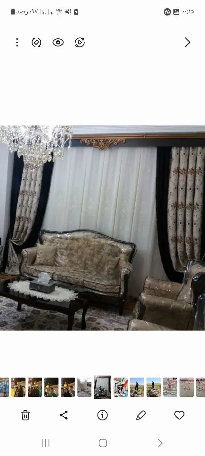 پرده پذیرایی|پرده، رانر، رومیزی|تهران, باغ خزانه|دیوار