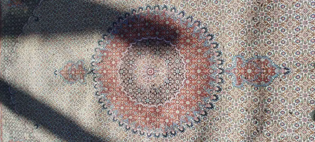 یک جفت فرش دست بافت ۹متری با ابریشم زیاد|فرش|بیرجند, |دیوار