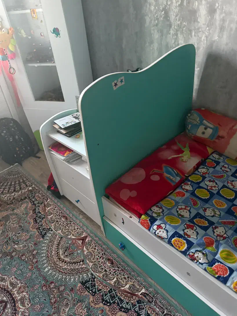 تخت کودک ونوجوان طرح فیل بایه پاتختی ودوعدکمد|تخت و سرویس خواب|ارومیه, |دیوار