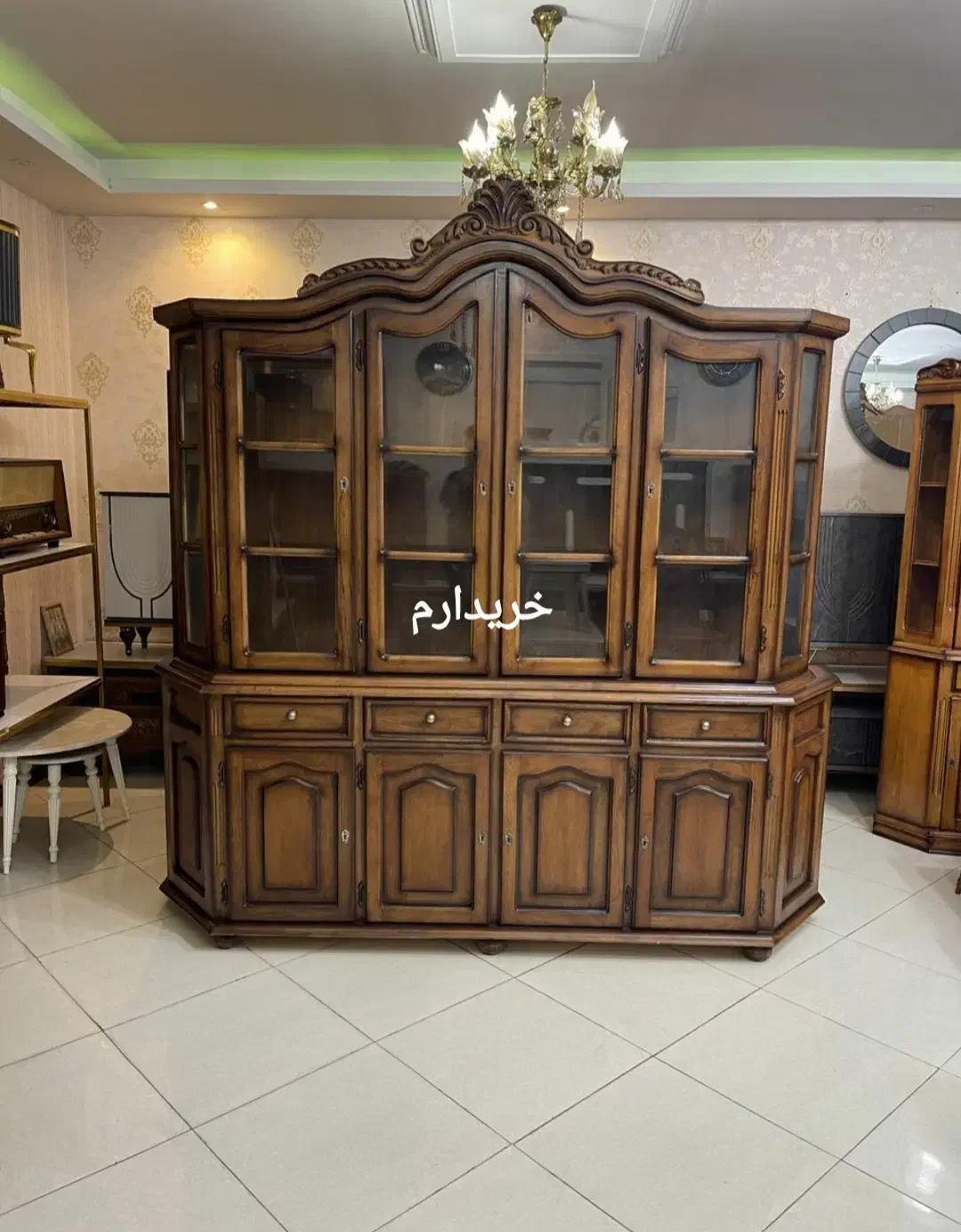 کمد سه تیکه و بوفه چوبی قدیمی|جاکفشی، کمد، دراور|الیگودرز, |دیوار