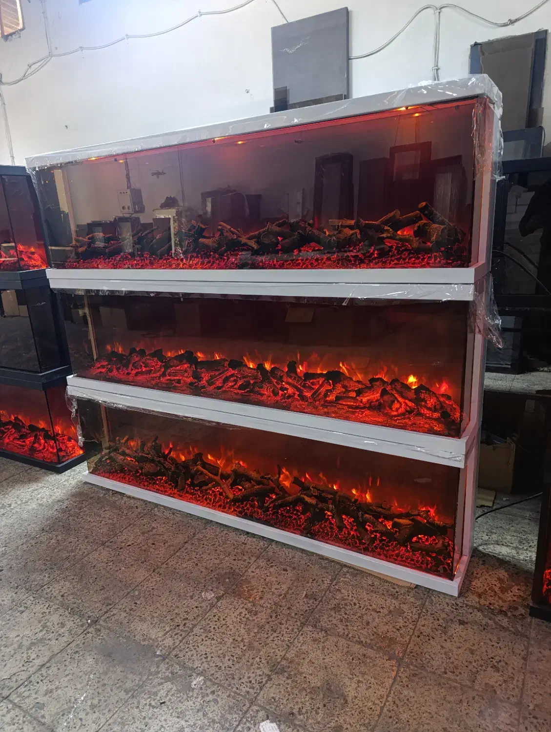 شومینه برقی وتبخیری|بخاری، هیتر، شومینه|شهریار, رزکان|دیوار