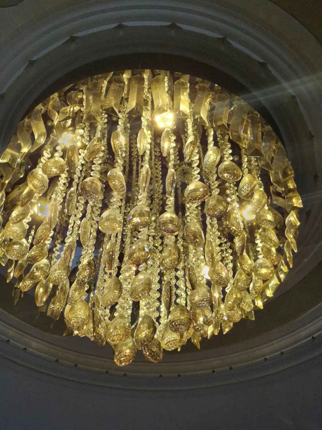 لوستر بلور و استیل|لوستر و چراغ آویز|زنجان, |دیوار