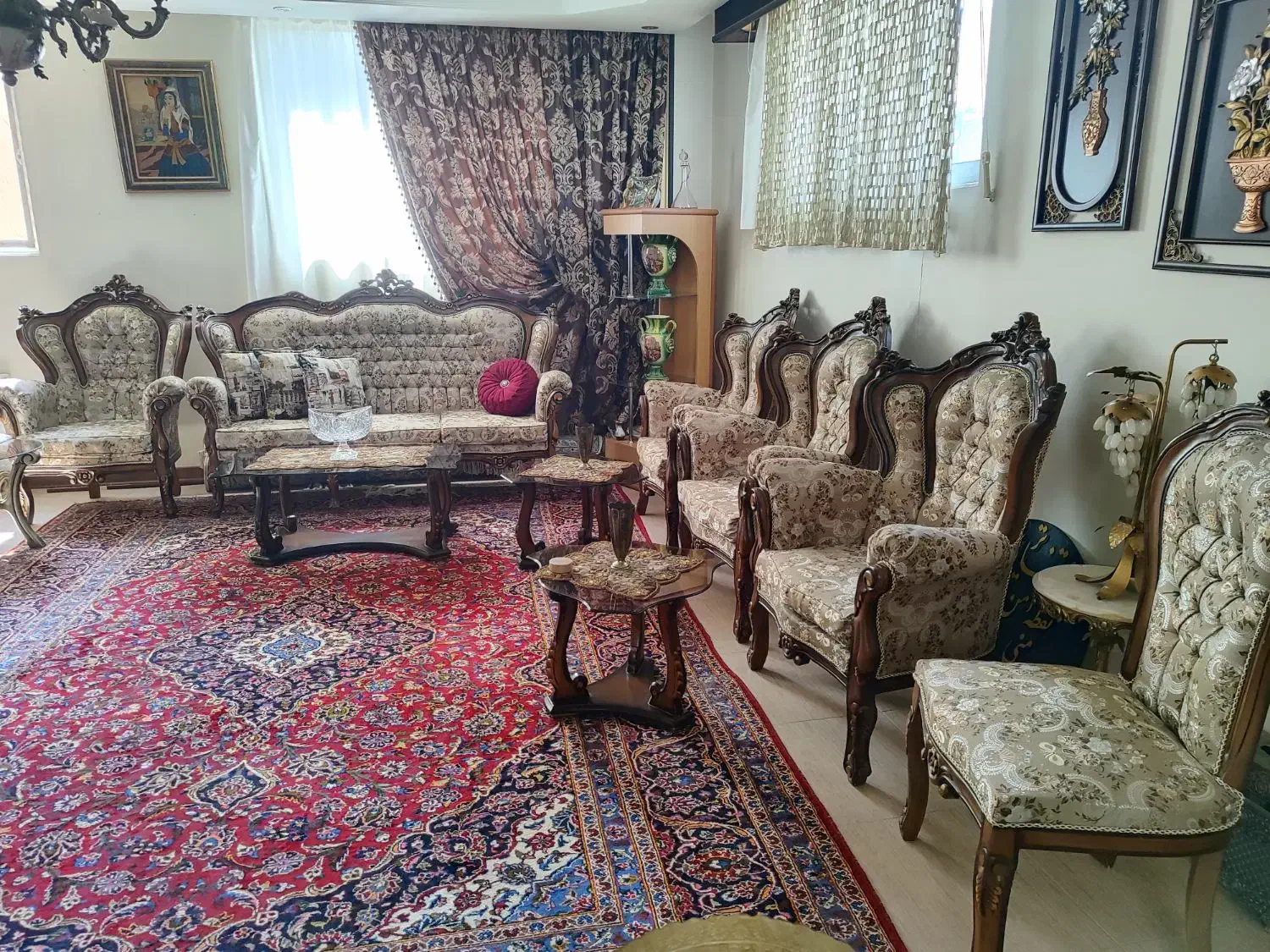 سرویس مبلمان هفت نفره با ناهار خوری سالم ونو|مبلمان خانگی و میز عسلی|اصفهان, کوجان|دیوار