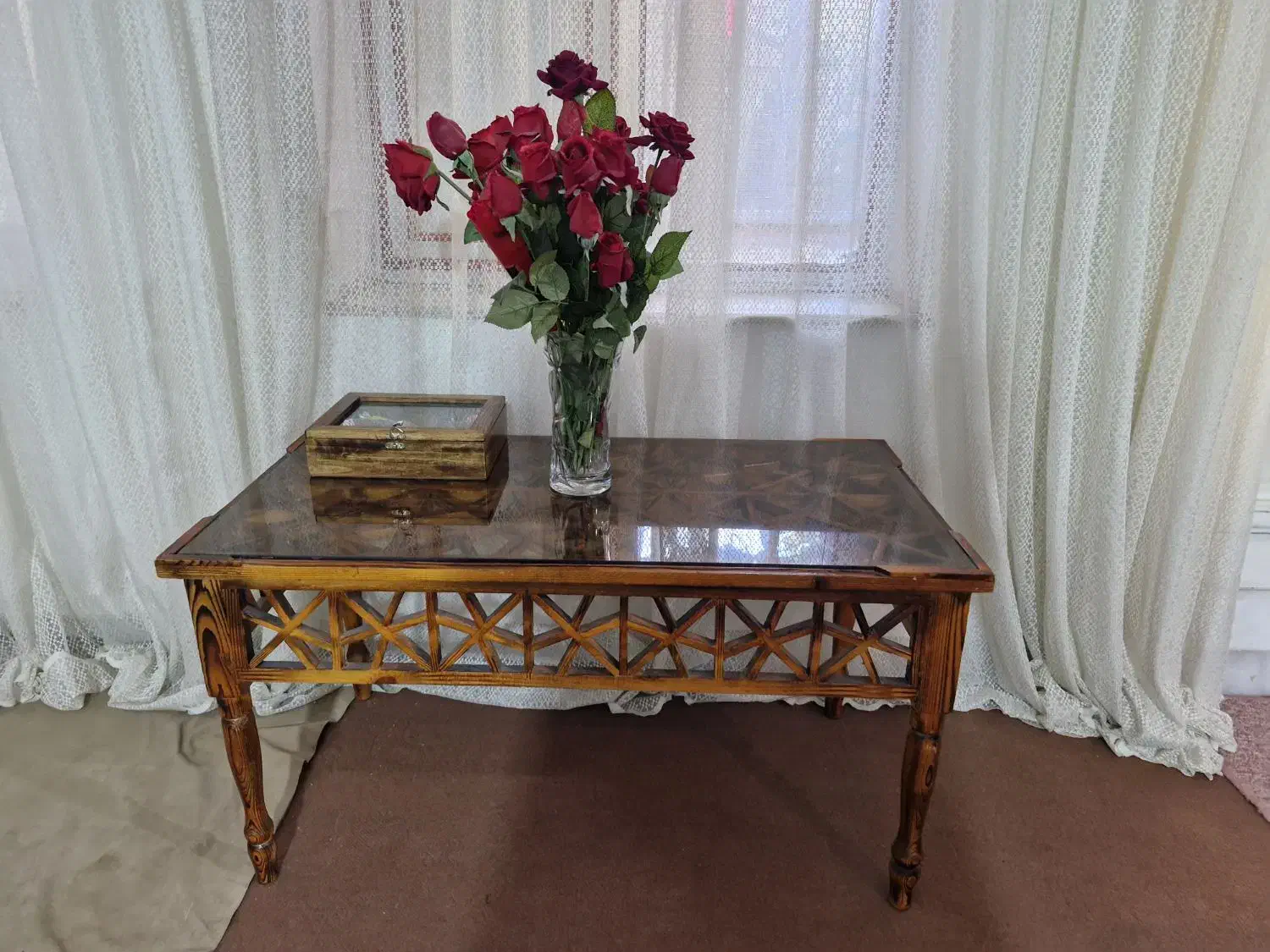 مبلمان سنتی ۷ نفره چوب روس|مبلمان خانگی و میز عسلی|کرمانشاه, |دیوار