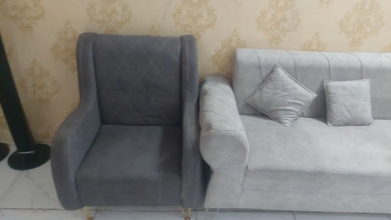 مبلمان ۷نفره رنگ طوسی ذغالی|مبلمان خانگی و میز عسلی|مشهد, سید رضی|دیوار