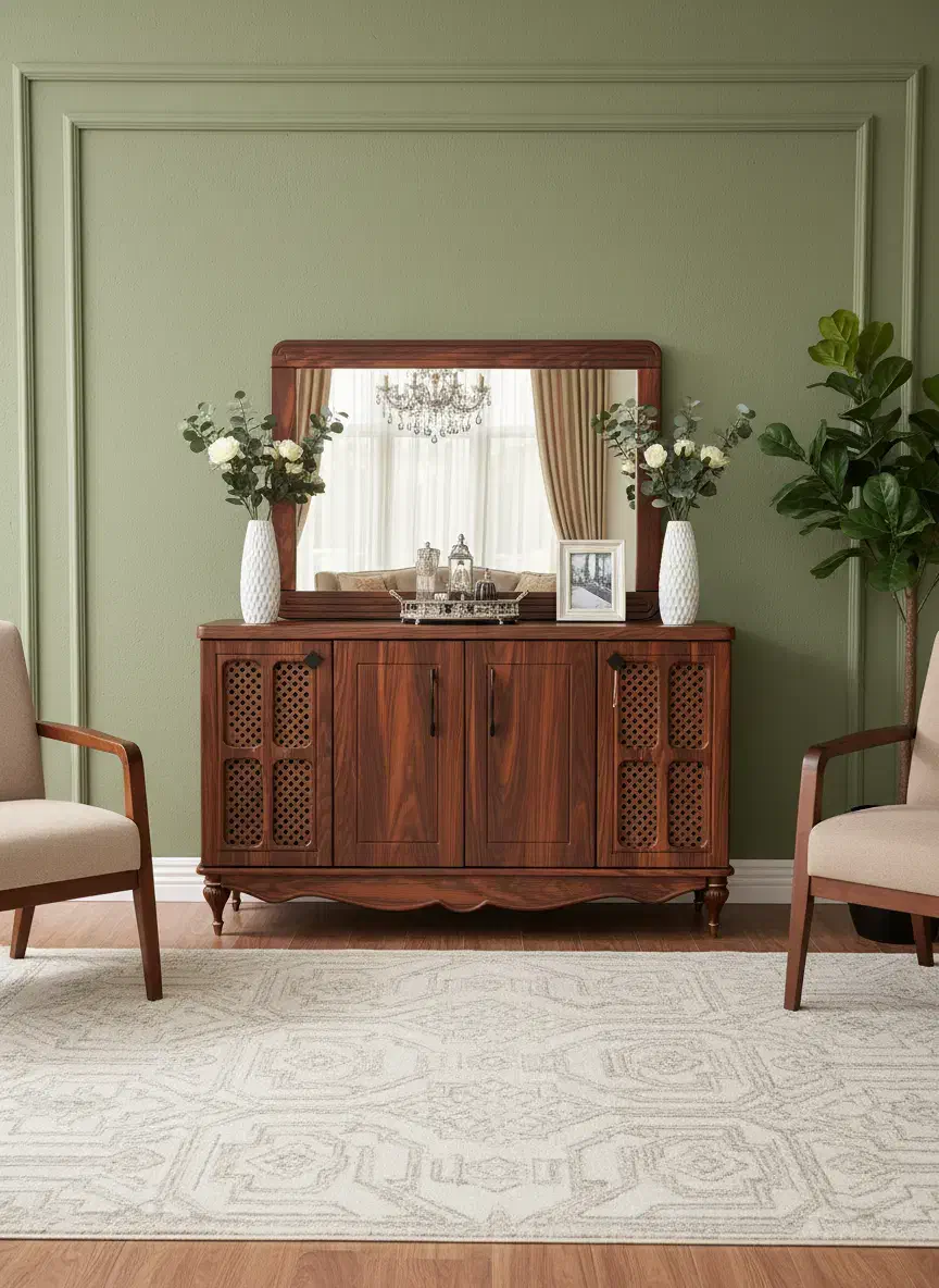 آینه و کنسول و مبل|بوفه، ویترین، کنسول|بندر انزلی, کلیور|دیوار