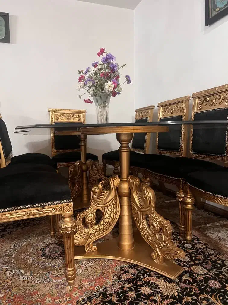 مبل سلطنتی کلکسیونی نو نو به همراه میز ناهار خوری|مبلمان خانگی و میز عسلی|تهران, بوستان چیتگر|دیوار
