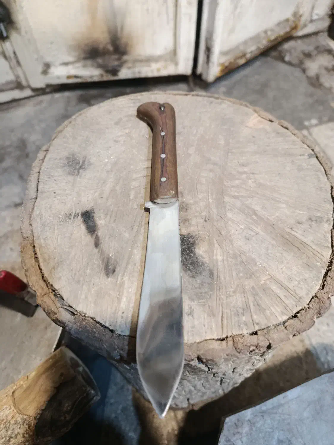 چاقو دست ساز قصابی طبیعت گردی|کلکسیون اشیاء عتیقه|سیرجان, |دیوار