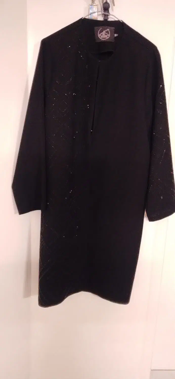 یک عدد مانتو کتی نگین دار مشکی|لباس|تهران, شهرک رضویه|دیوار