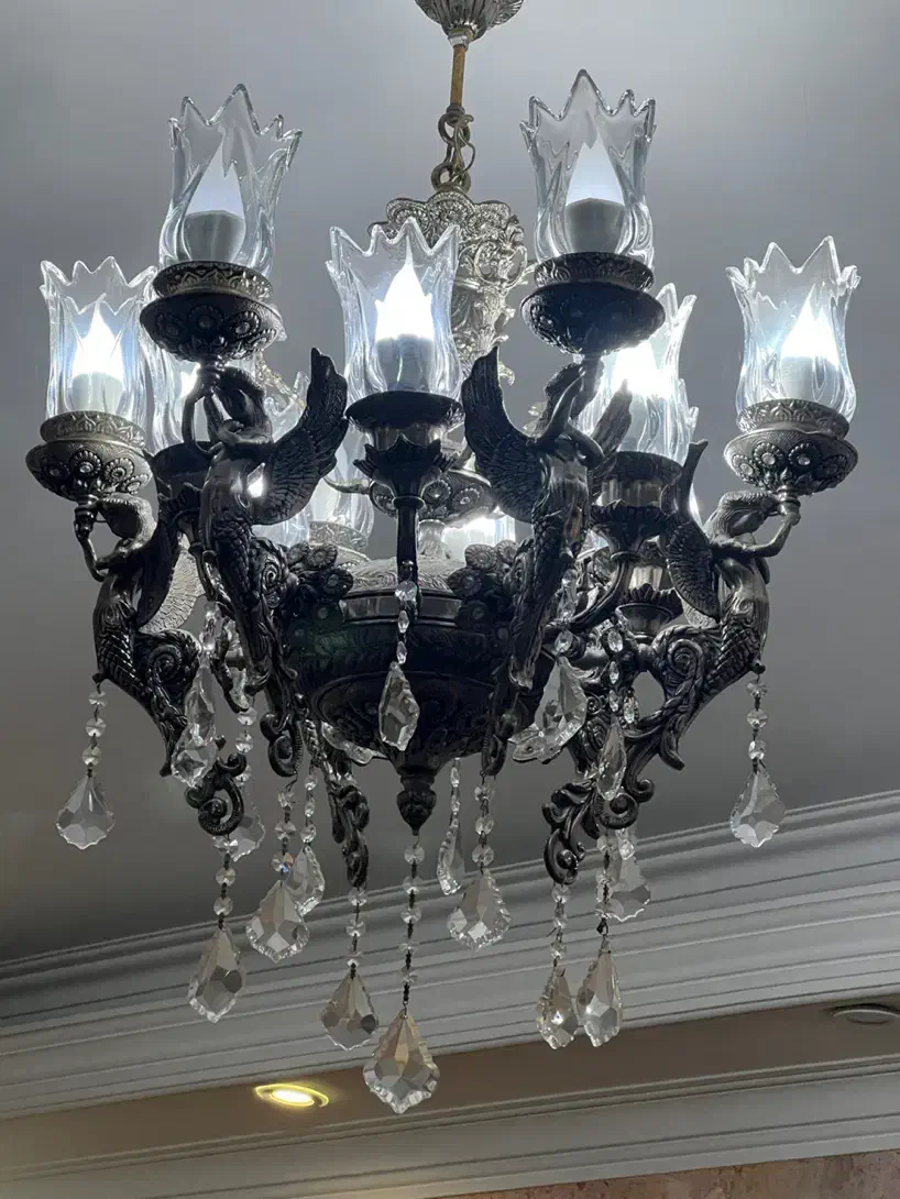 لوستر برنز فرشته بسیار سنگین|لوستر و چراغ آویز|تهران, مجیدیه|دیوار