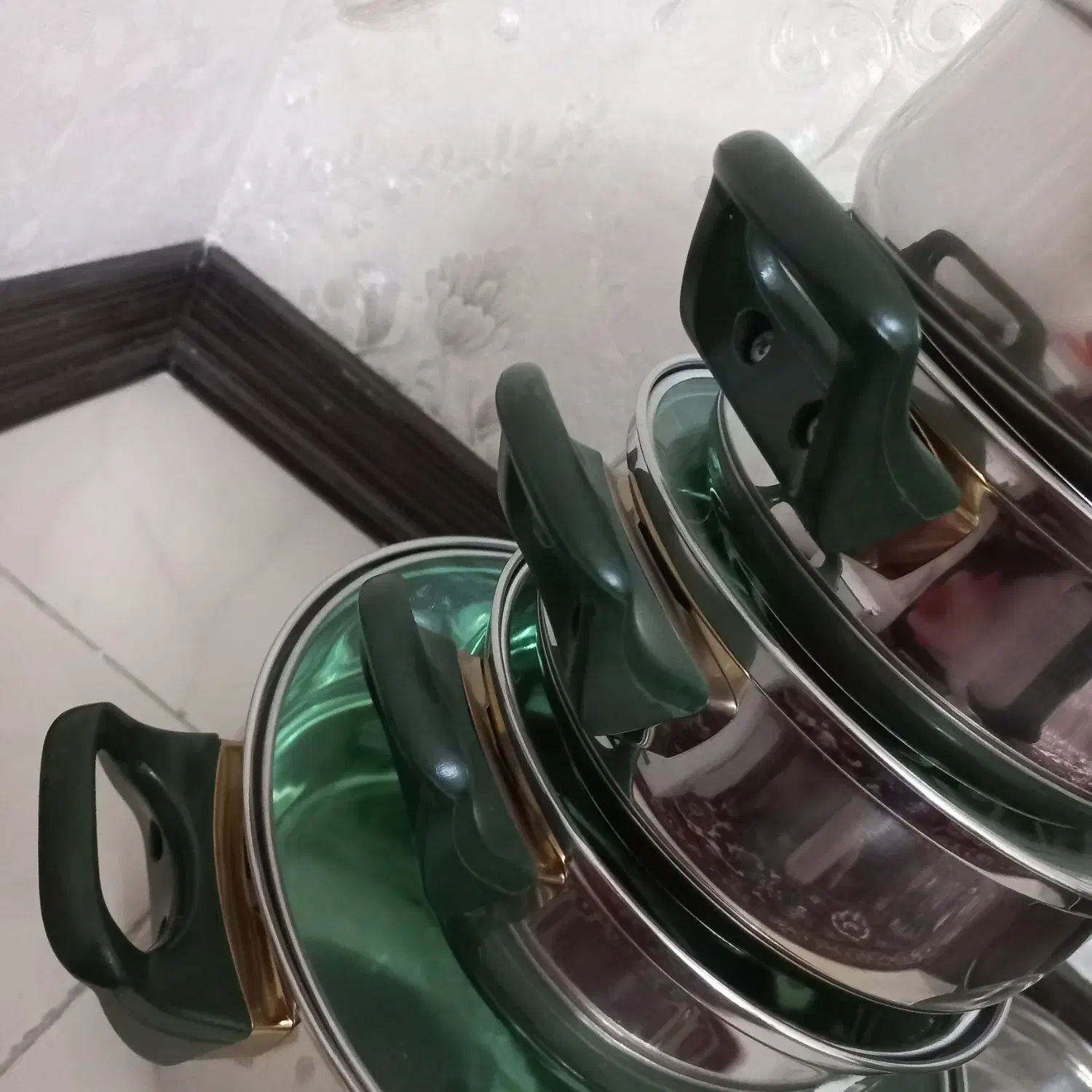 سرویس ۱۱ پارچه استیل اصل آلمان|ظروف پختوپز|تبریز, |دیوار