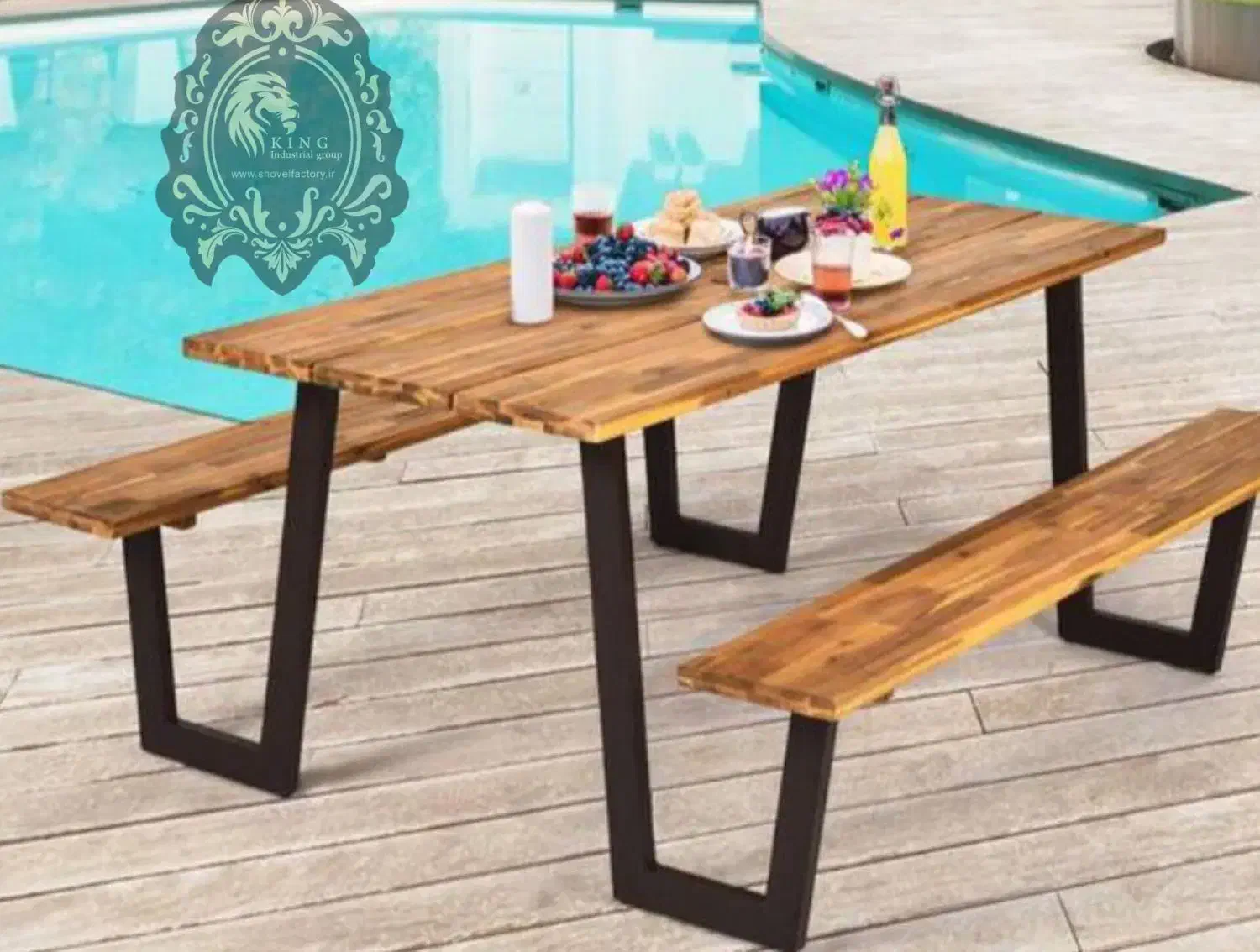 نیمکت چوبی فلزی|صندلی و نیمکت|تبریز, |دیوار