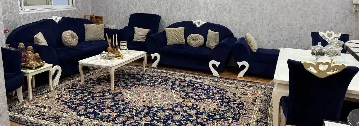 مبل ۹نفره با میز نهار خوری و عسلی|مبلمان خانگی و میز عسلی|سنگر, |دیوار