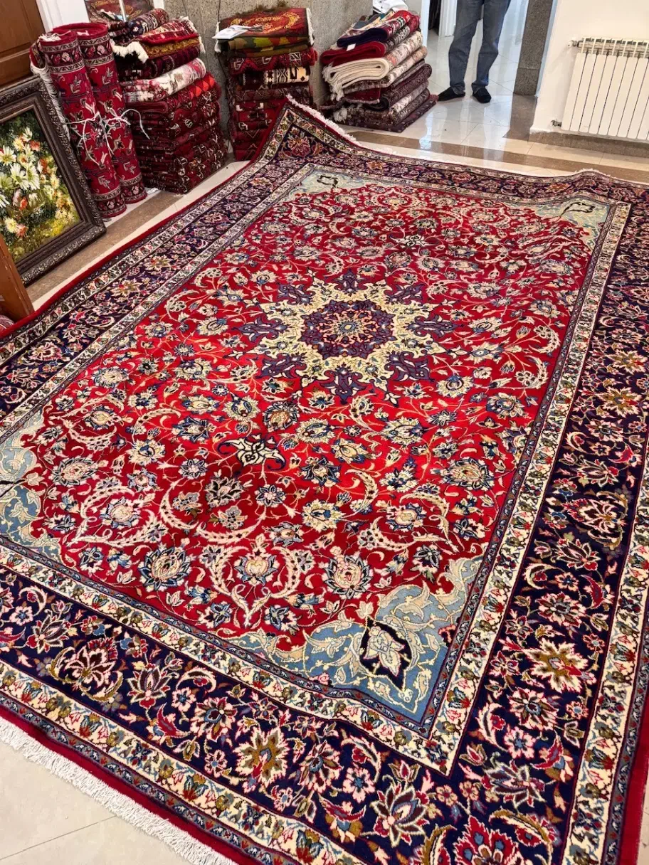 ۱۲متری دستبافت اصفهان بافت بسیار عالی گوشتدار|فرش|تهران, یوسف‌آباد|دیوار