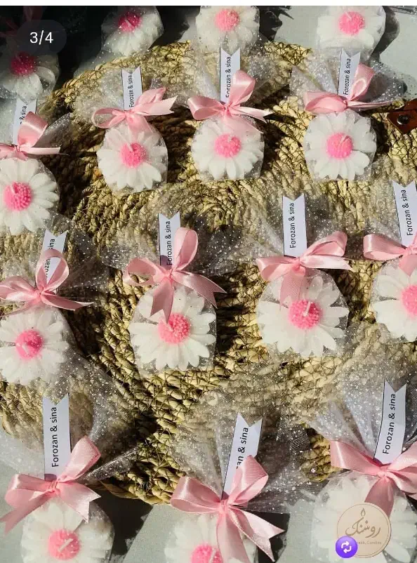 گیفت عروس شمع بابونه|صنایع دستی و سایر لوازم تزئینی|مینودشت, |دیوار