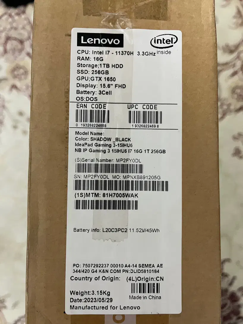 لپتاپ لنوو gaming 3|رایانه همراه|همدان, |دیوار